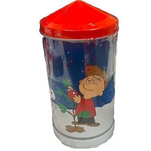 Collectors Peanuts Snoopy Christmas Musical, & Chocolate Chip Cookies Tin New